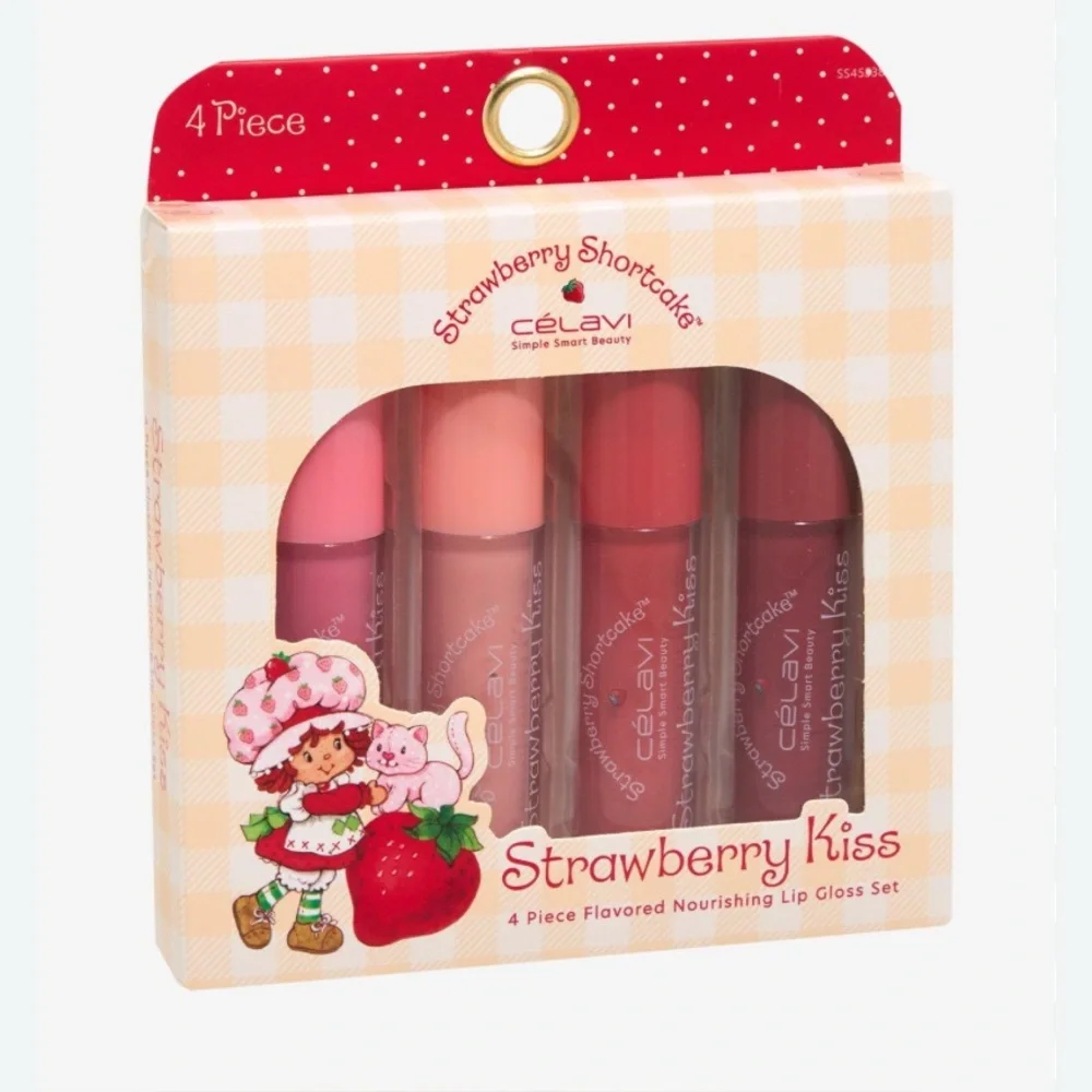 Celavi Strawberry Shortcake Kiss Lip Gloss Set (NIB)